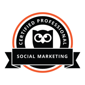 lauren's social marketing certification badge